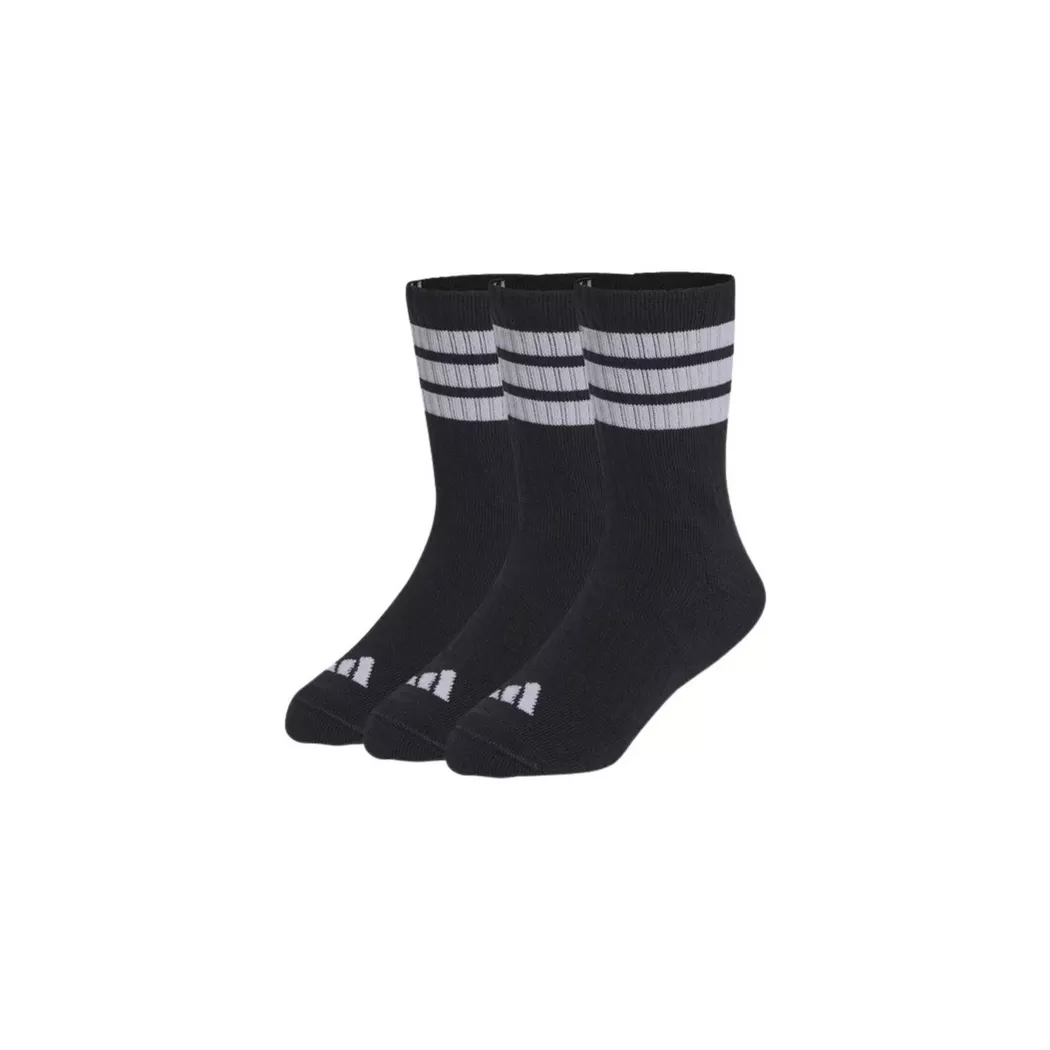 adidas - 3-Stripes Cushioned Crew Socken, M, Schwarz