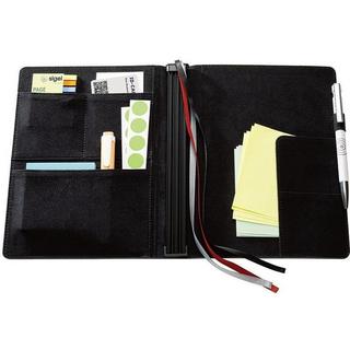 CONCEPTUM Conceptum Organiser flex A5 kariert schwarz,3 Notizhefte,3 Schienen,Gummiband  