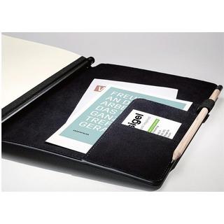 CONCEPTUM Conceptum Organiser flex A5 kariert schwarz,3 Notizhefte,3 Schienen,Gummiband  