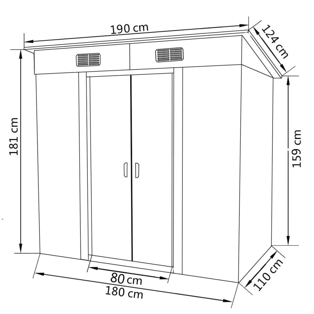 VidaXL Abri de jardin acier  