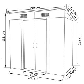 VidaXL Abri de jardin acier  