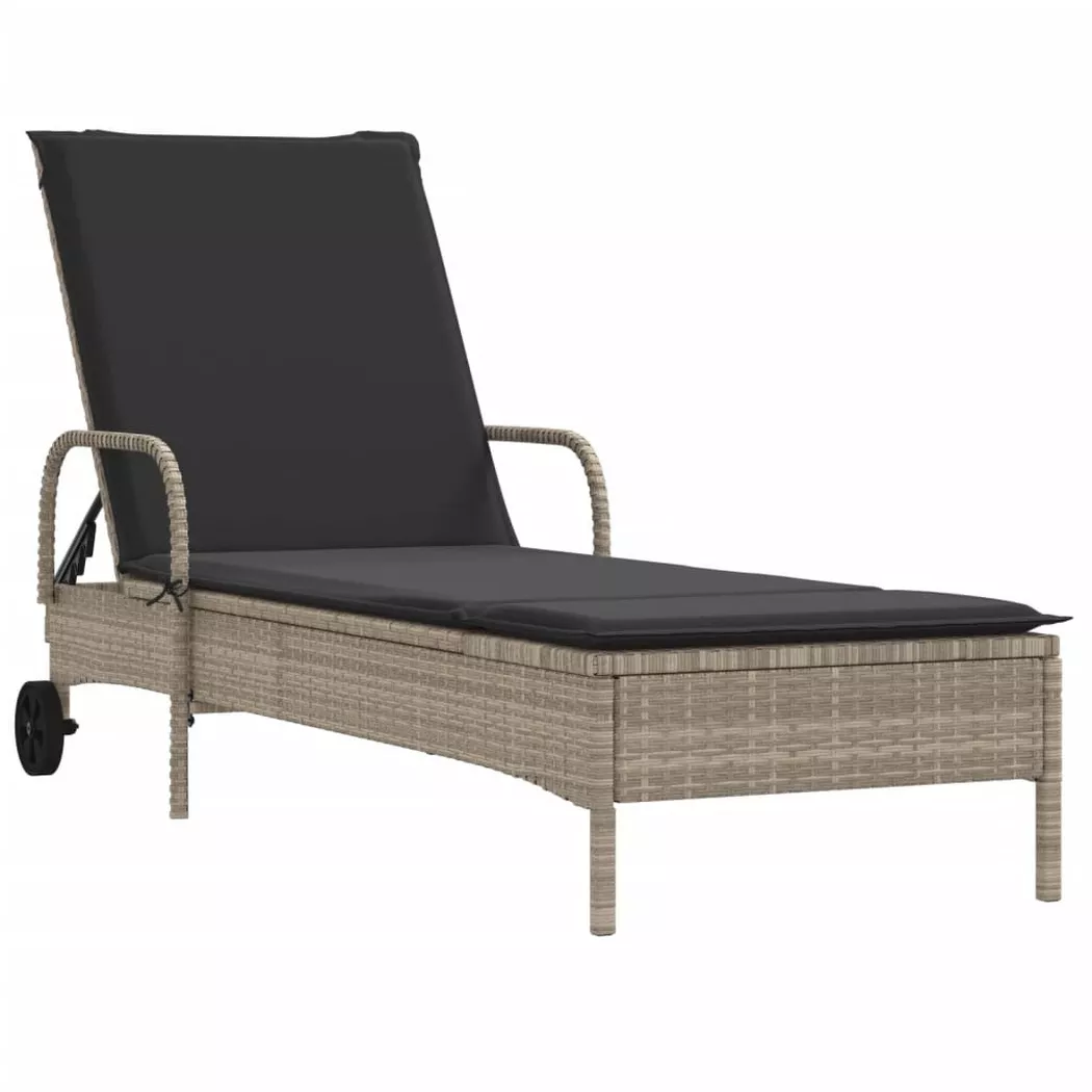 VidaXL - Sonnenliege poly-rattan, One Size, Grau