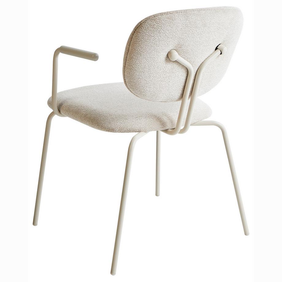 Beliani Lot de 2 chaises de salle à manger en Tissu chenille  CARILLE  