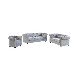 Vente-unique Couchgarnitur 3+2+1 CHESTERFIELD Samt  