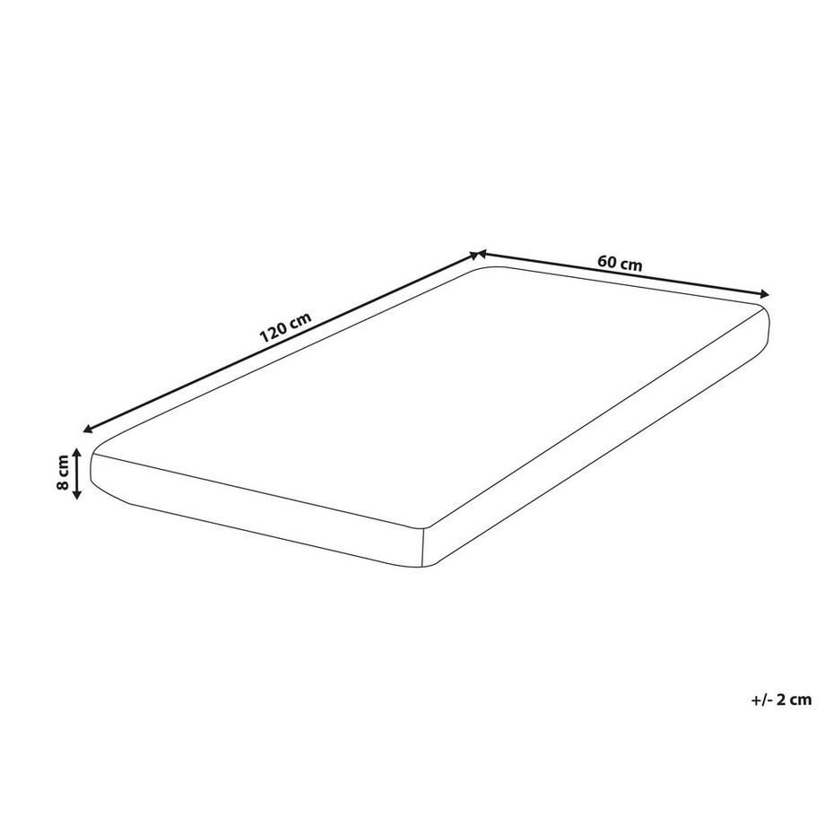 Beliani Matelas en mousse pour lit de bébé en Mousse de polyuréthane  HUSHY  