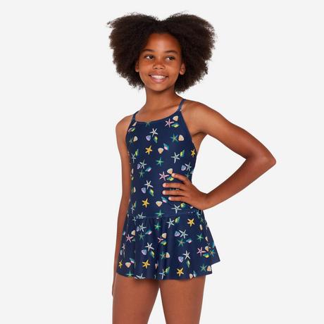 DECATHLON  Maillot de bain fille avec jupe synthétique 