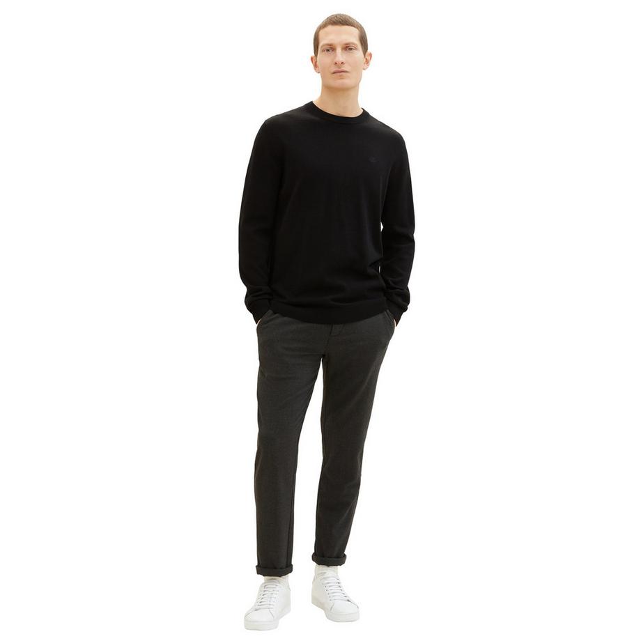 TOM TAILOR Pull col rond coupe regular  