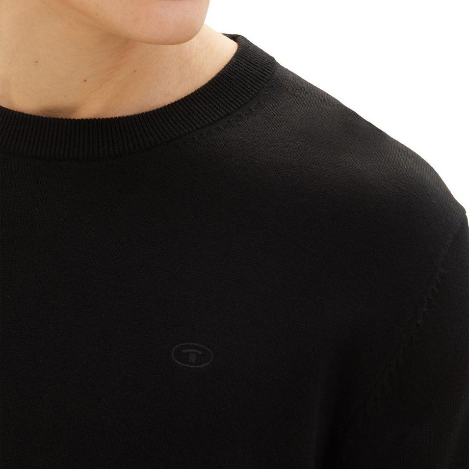 TOM TAILOR Pull col rond coupe regular  