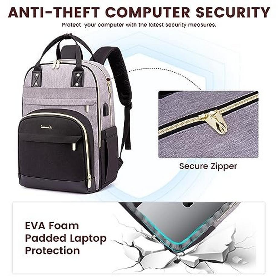 Only-bags.store Sac à dos pour ordinateur portable 15.6 pouces Sac d'école étanche  