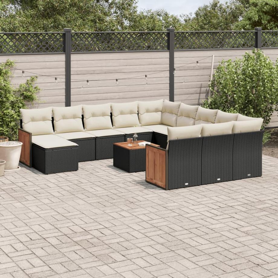 VidaXL set divano da giardino Polirattan  