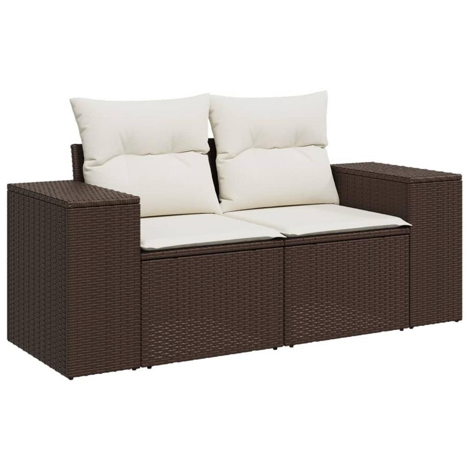VidaXL Ensemble de canapés de jardin rotin synthétique  
