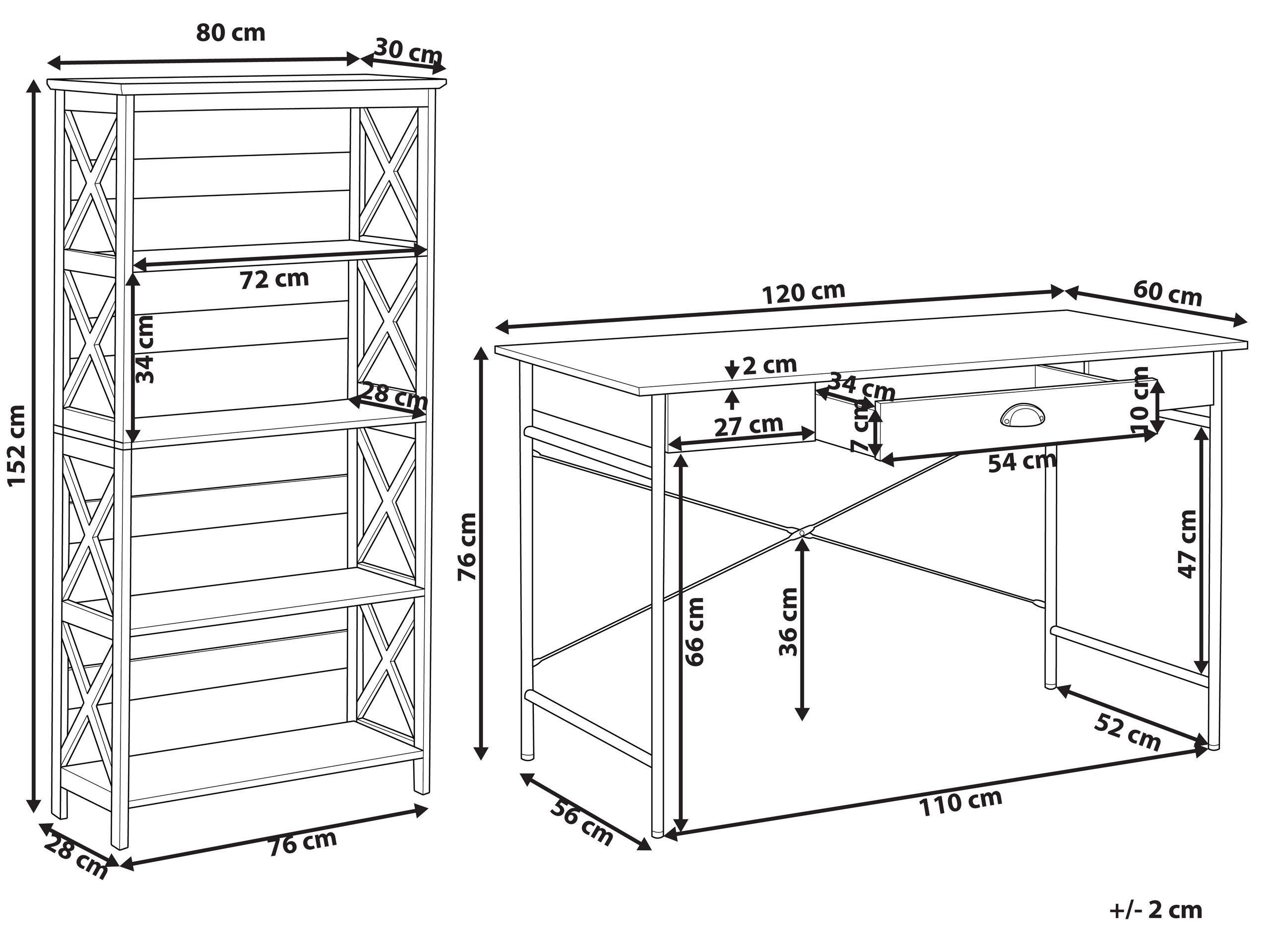 Beliani  Ensemble pour bureau en MDF Industriel FOSTER/CASCO 