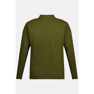 JP1880  Maglia basic in piqué con maniche lunghe e colletto polo, fino alla tg. 8XL 