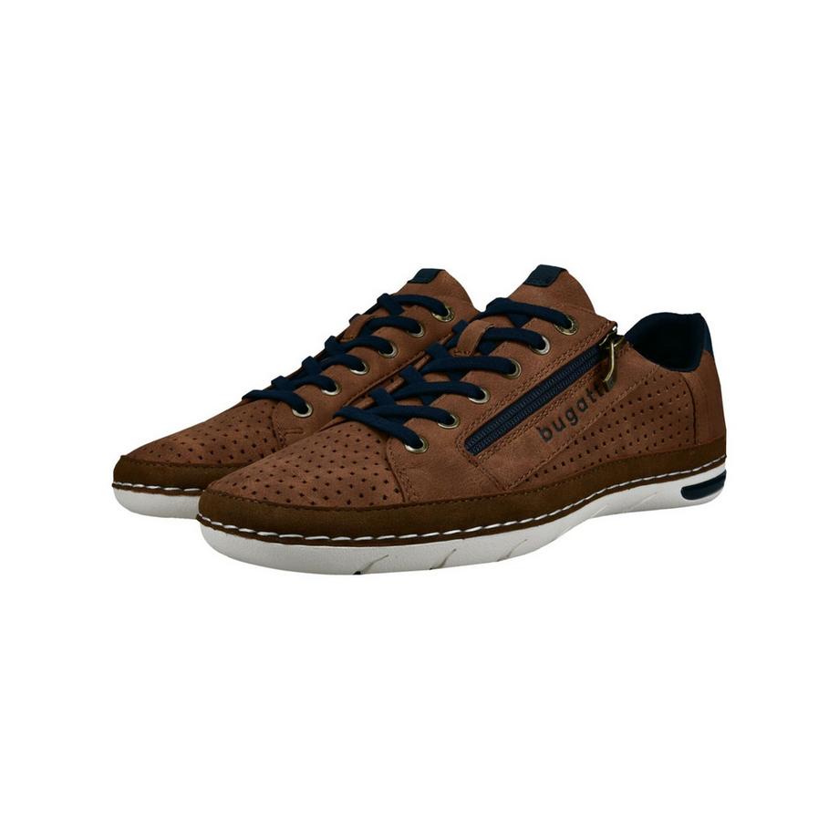 BUGATTI Chaussures à Lacets Perforées avec Fermeture Éclair Latérale  