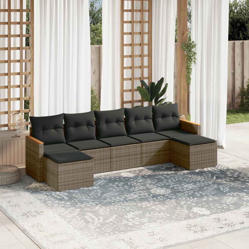 VidaXL set divano da giardino Polirattan  