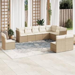 VidaXL set divano da giardino Polirattan  