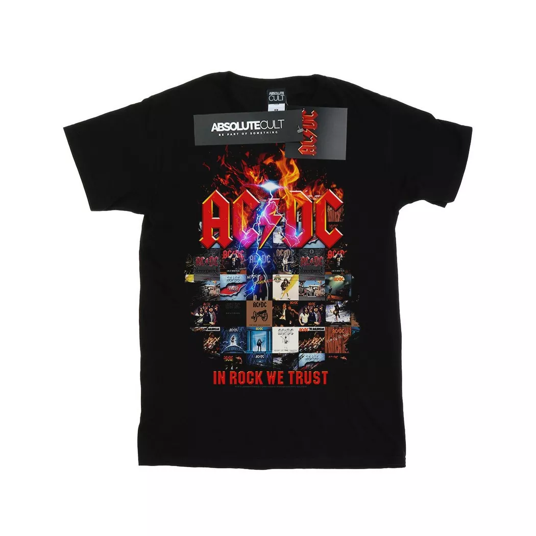 AC/DC - ACDC In Rock We Trust TShirt, für Damen, Schwarz, Größe XL