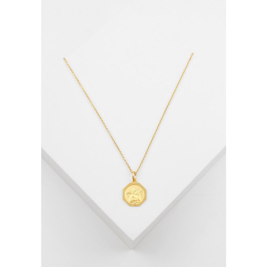 MUAU Schmuck  Anhänger Schutzengel Gelbgold 750, 17x12mm 