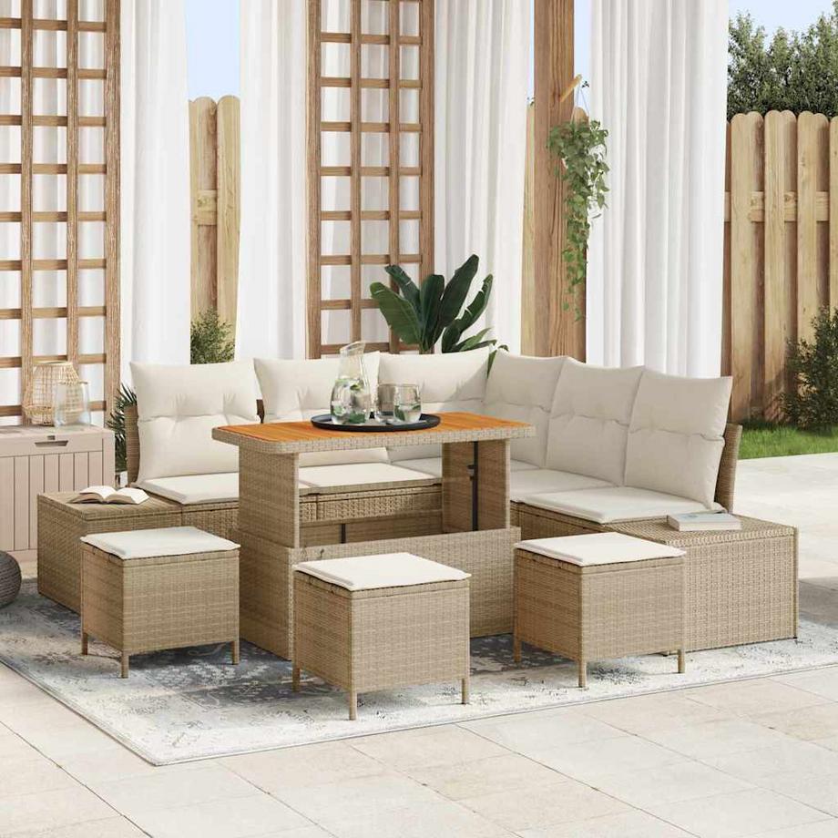 VidaXL Set Divano da Giardino Polyrattan  