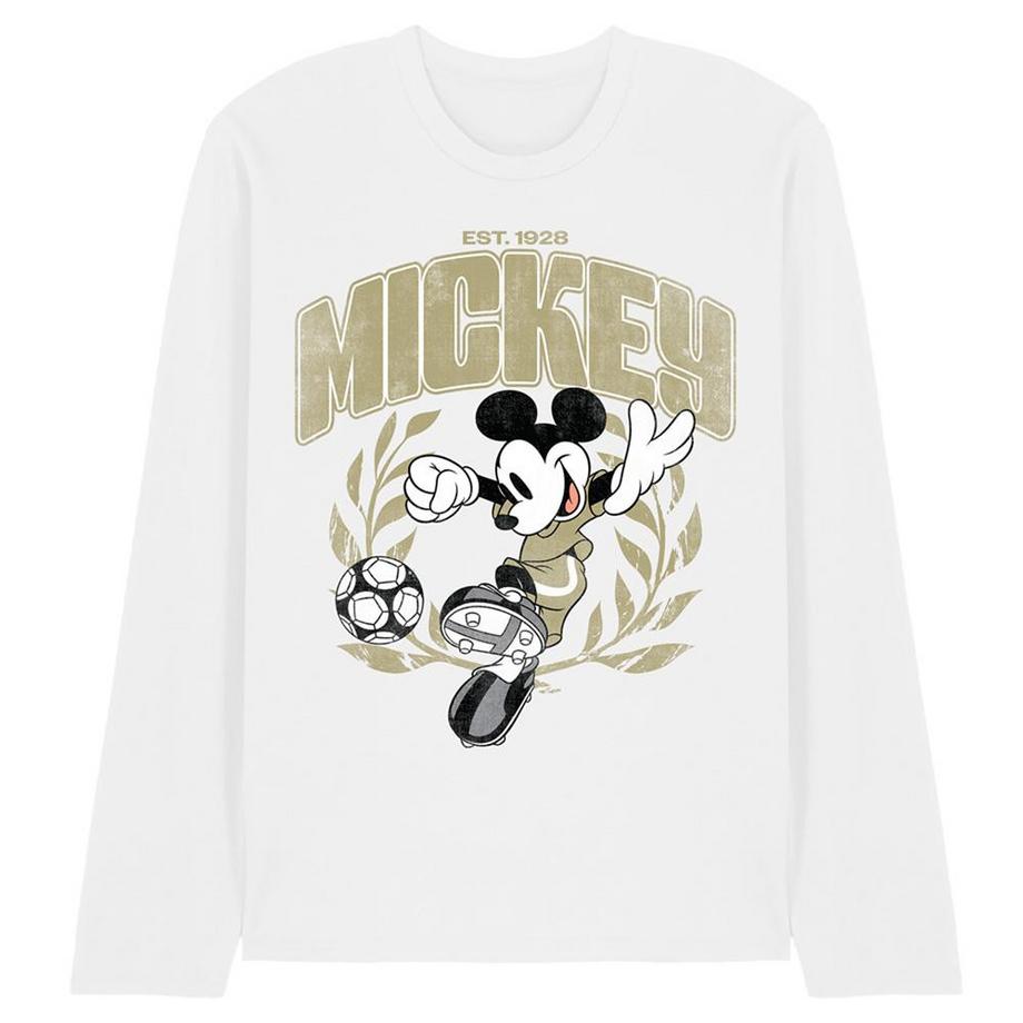 T-ShirtManches Longues Motif Mickey Mouse Motiftyle Laurier Et Foot