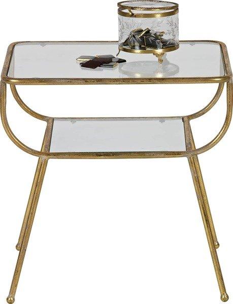 mutoni Table d'appoint incroyable laiton antique 47x47  