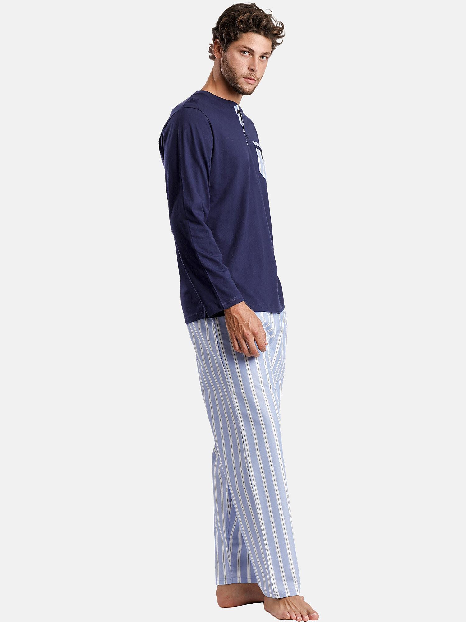 Admas  Pyjama pantalon top manches longues Stripest 