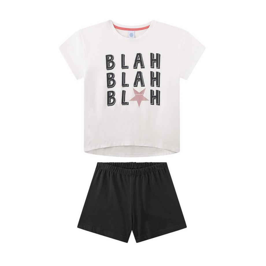 Pigiama Ragazze Confezione da 1 Vestibilità confortevole-Pyjama Teenager Blah kurz