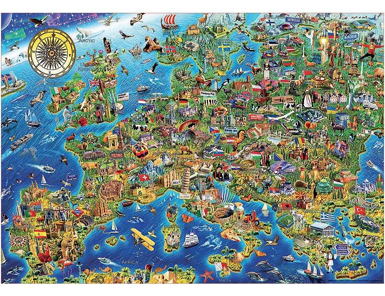 Educa  Educa Puzzle. Crazy European Map 500 Teile 