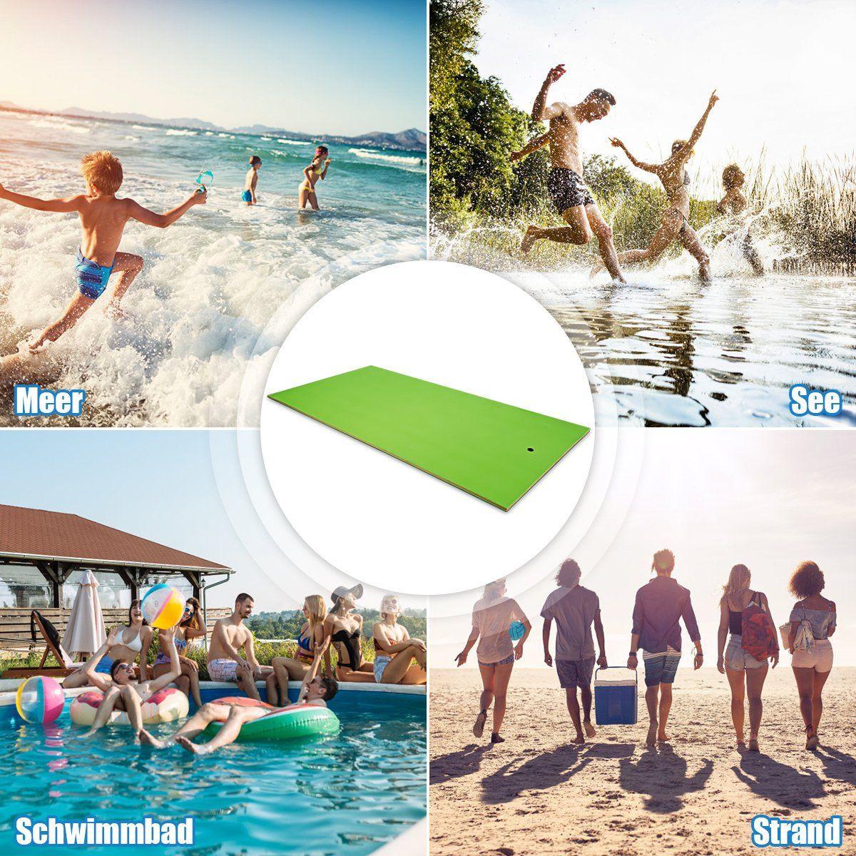 Northio Schwimmende Wassermatte XPE Schaumstoff für Wasserspass 355 x 183 x 3.5 cm Grün  