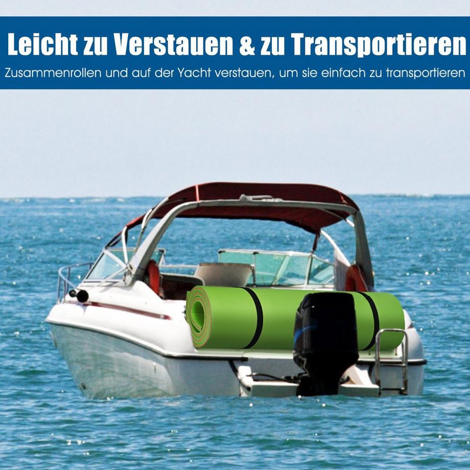 Northio Tapis d'eau flottant en mousse XPE pour plaisir aquatique 355 x 183 x 3.5 cm vert  