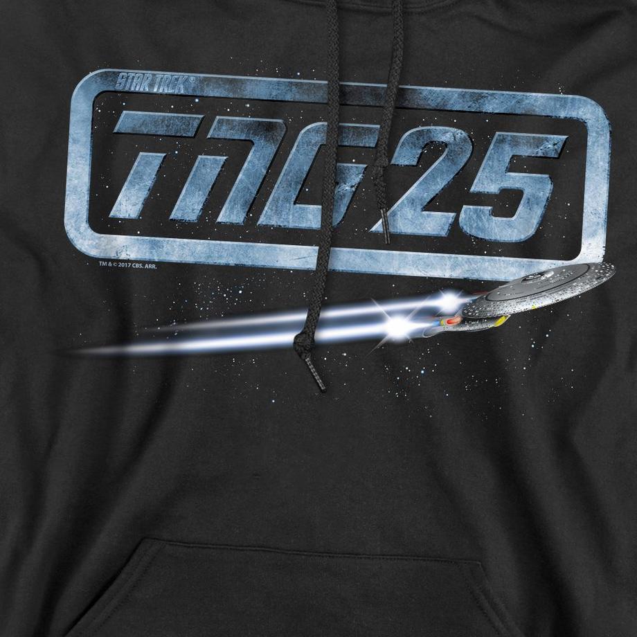 Star Trek The Next Generation 25 Enterprise Felpa con cappuccio  