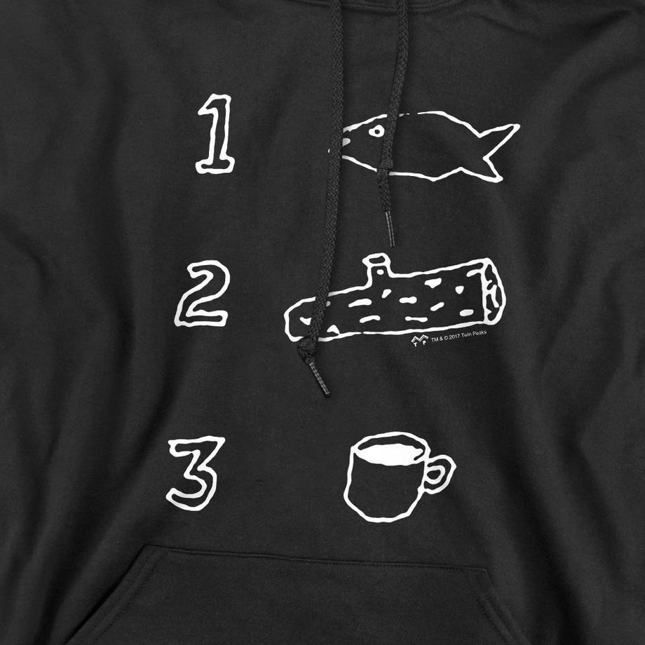 Twin Peaks  Coffee Log Fish Kapuzenpullover 