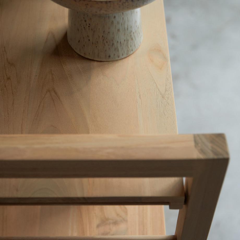 Tikamoon Niedriges Bücherregal aus massivem Teak Sera  