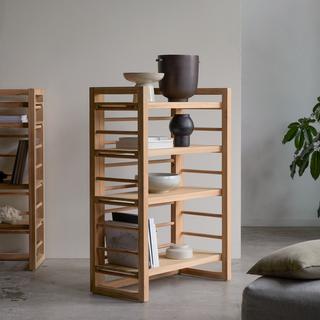 Tikamoon Niedriges Bücherregal aus massivem Teak Sera  