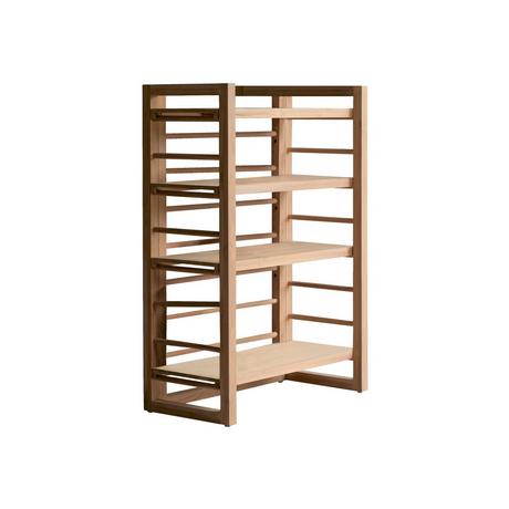 Tikamoon Niedriges Bücherregal aus massivem Teak Sera  