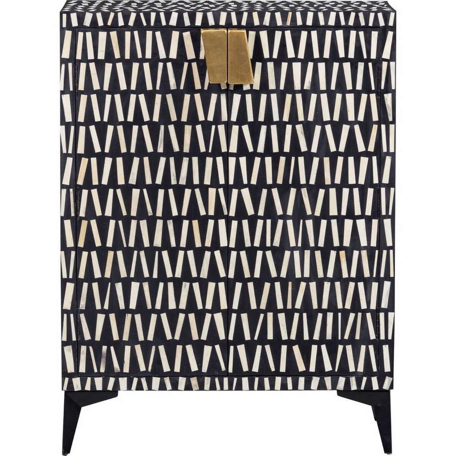 mutoni Armoire Menne noir/blanc 108x81  