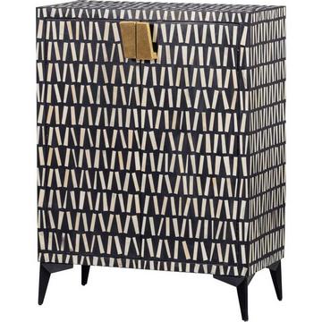 Armoire Menne noir/blanc 108x81