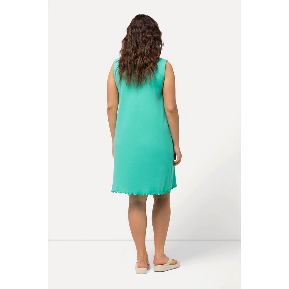 Ulla Popken A-Linie ärmelloses V-Ausschnitt Kleid  