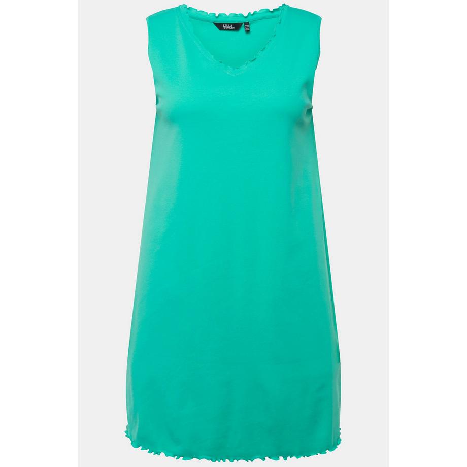 Ulla Popken A-Linie ärmelloses V-Ausschnitt Kleid  