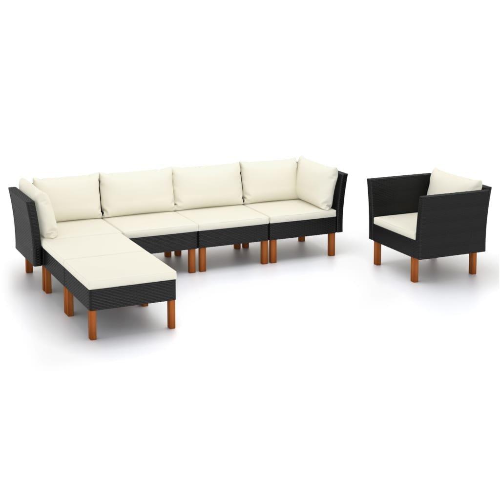 VidaXL Garten-sofa-set poly-rattan  