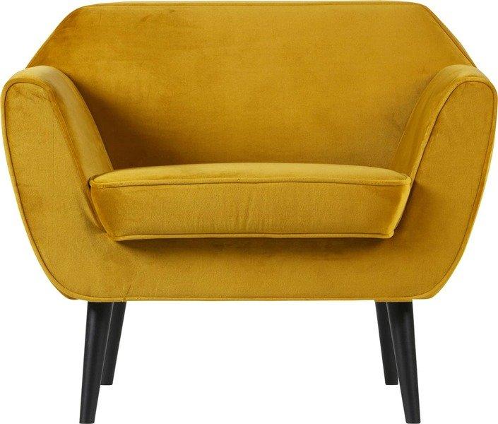 mutoni Fauteuil Rocco velours ocre  