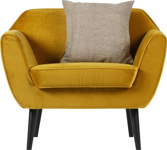 mutoni Fauteuil Rocco velours ocre  