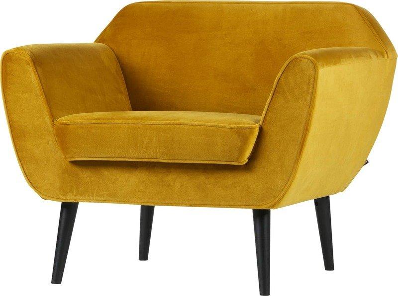 mutoni Fauteuil Rocco velours ocre  