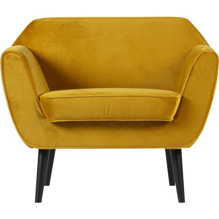 mutoni Fauteuil Rocco velours ocre  