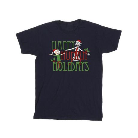 Rick And Morty Happy Human Holidays T-Shirt  