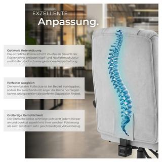 Tectake Sedia da ufficio Jillien Imbottitura spessa con morbido rivestimento in velluto  