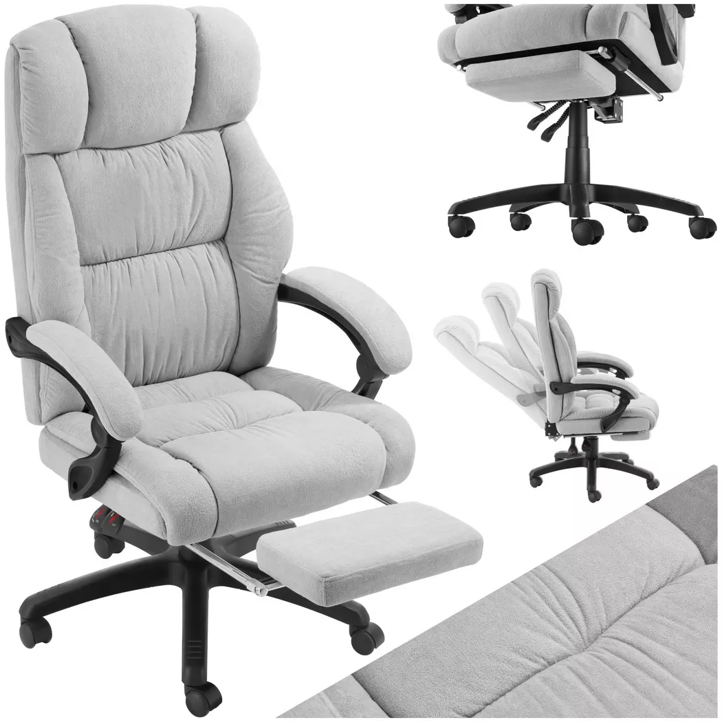 tectake Office Chair Gillian in Grey