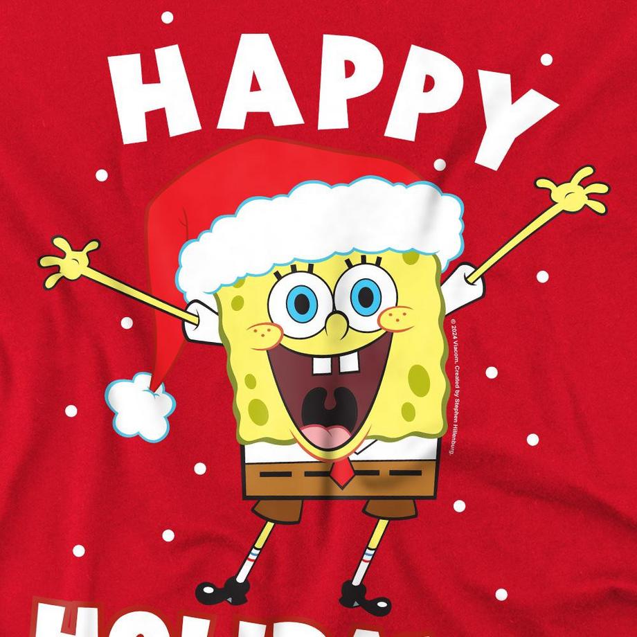 Nickelodeon Maglietta Happy Holidays con Stampa Grafica  