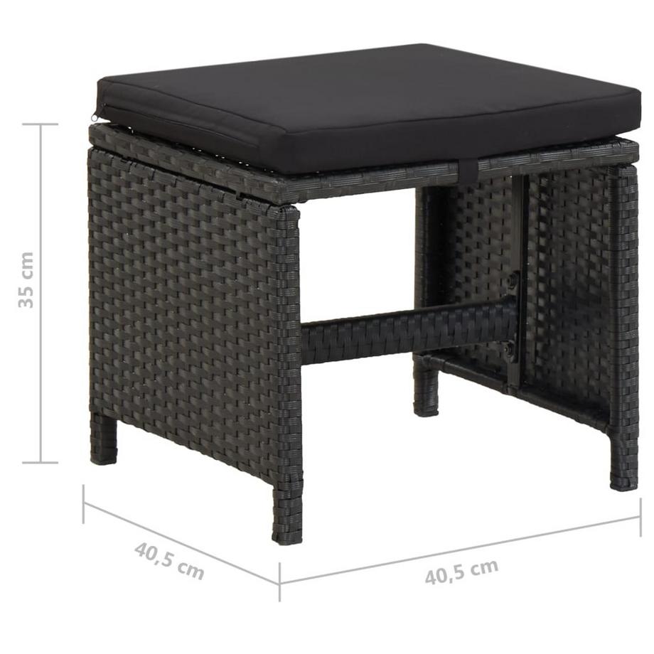 VidaXL Fußhocker poly-rattan  