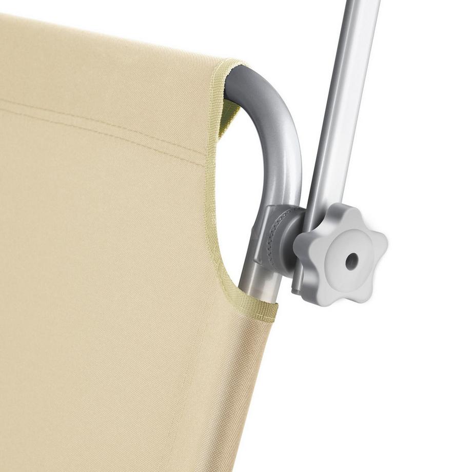 Tectake Gartenliege  klappbar stufenlos verstellbares Sonnendach  